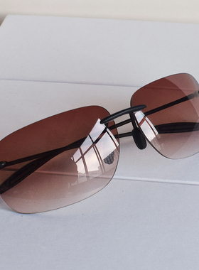 无框长方形男士太阳镜司机开车钓鱼驾驶镜墨镜轻盈舒适2024新款