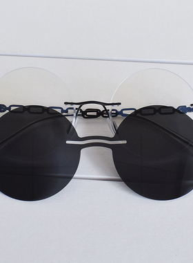 磁吸无框偏光太阳镜男圆形近视墨镜有度数钓鱼开车驾驶2024