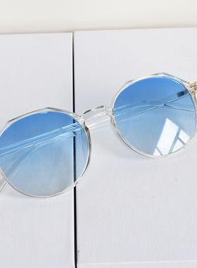 2024新款网红同款透明腮红眼镜女有度数太阳镜茶色近视墨镜男韩版