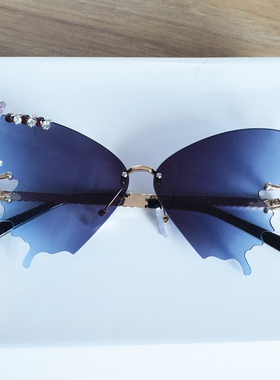 琪妍遮阳蝴蝶形状时尚女太阳镜