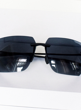 无框太阳镜男款防紫外线蛤蟆镜司机墨镜钓鱼眼镜多边形方形眼镜