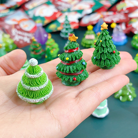 Creative Christmas tree blind bag micro landscape Christmas ornaments resin crafts cute home decoration holiday gifts