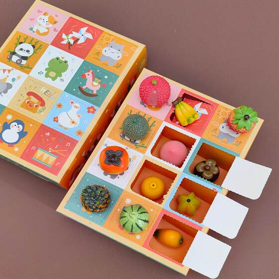 Mini Simulated Fruit Hole Children's Small Lottery Blind Box Toy Miniature Watermelon Model Children's Gift