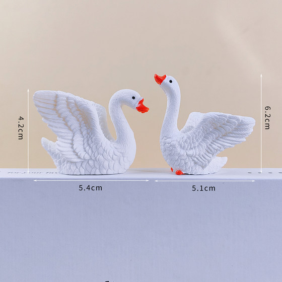 Crown Feather Swan Blind Bag Simulation Beautiful White Swan Animal Doll Creative Car Desktop Decorative Ornament