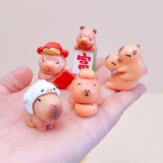 Creative Mini Capibala Blind Bag Cute Capybara Doll Crocodile Pelican Model Children's Raffle Gift Gift