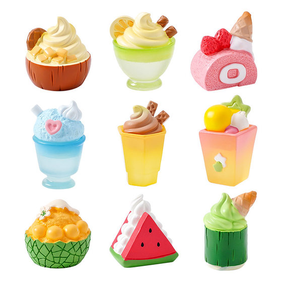 Micro landscape creative summer delicious ice cream cake mini summer drink ice cup model desk small ornaments