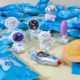 Creative space planet blind bag simulated lunar astronaut doll model mini rocket spaceship small ornaments