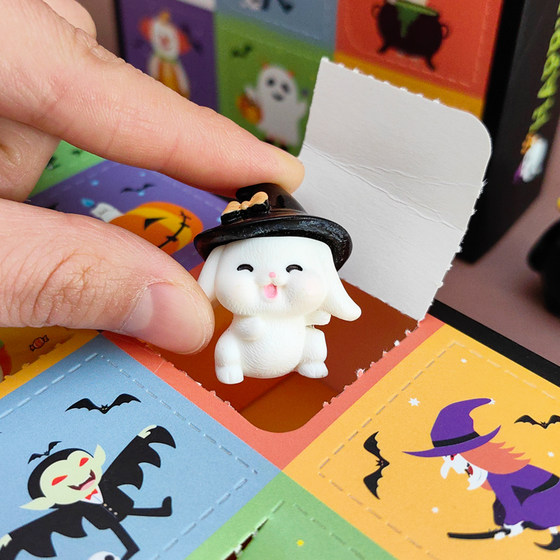 2025 Halloween Hole Blind Box Mini Resin Little Ghost Pumpkin Model Children's Small Lottery Toy