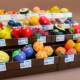 Mini supermarket fruit stall miniature doll house model ornaments simulation cherry tomatoes durian orange non-children's toys