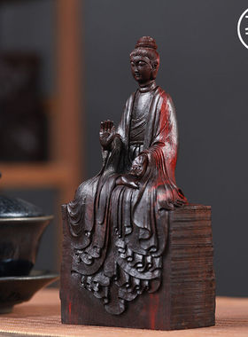 印度小叶紫檀北魏佛红木摆件