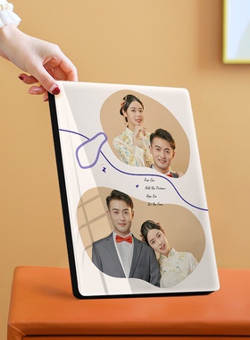 高清水晶面摆台8寸写真现代桌面摆件婚纱照宝宝照自拍照照片定制