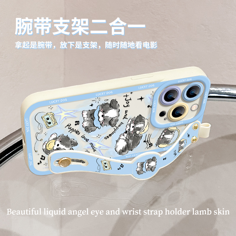 粉嫩绵羊适用小米13手机壳12s/12x新款腕带mi11pro/10青春版液态硅胶MI9全包镜头civi防摔xiaomi女mix4保护套