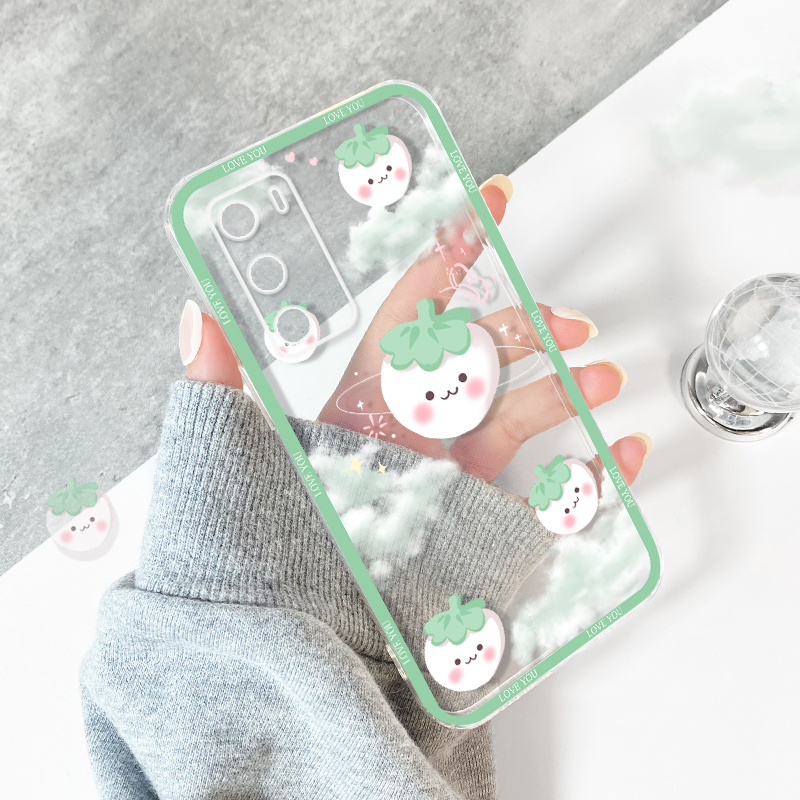 适用华为p40手机壳p40pro少女清新p40pro+小众高级感p40青春版透明软萌P40网红HUAWEI硅胶保护套PRO新款可爱