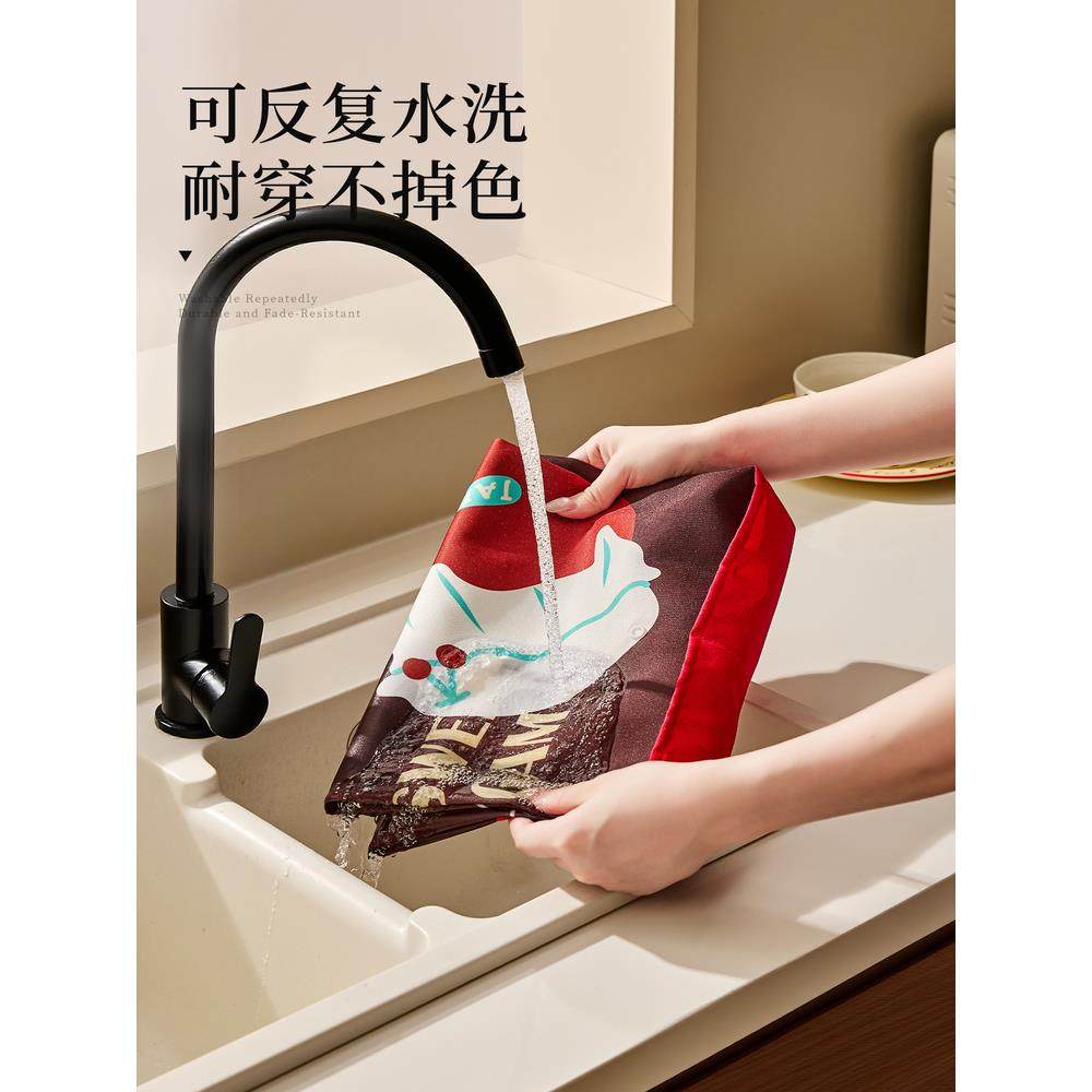 围裙厨房可拆卸擦手巾家用2025新款防油防水罩衣高颜值年轻款围裙,淘宝优惠券,粉丝福利购,淘宝优惠卷
