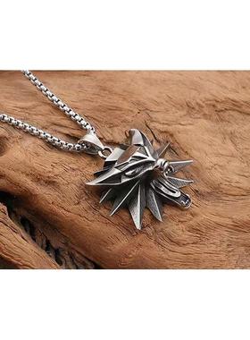 电影周边饰品巫师3狼头项链