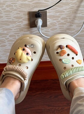 春天泡泡玛特袖洞洞鞋鞋花配饰男女生适配crocs鞋花diy可拆卸适配