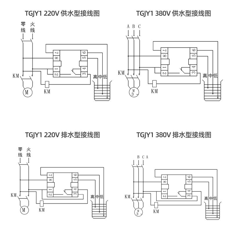 TENGEN天正 TGJY1 水位液位继电器JYB-714 220V 380V水塔池控制器 - 图1