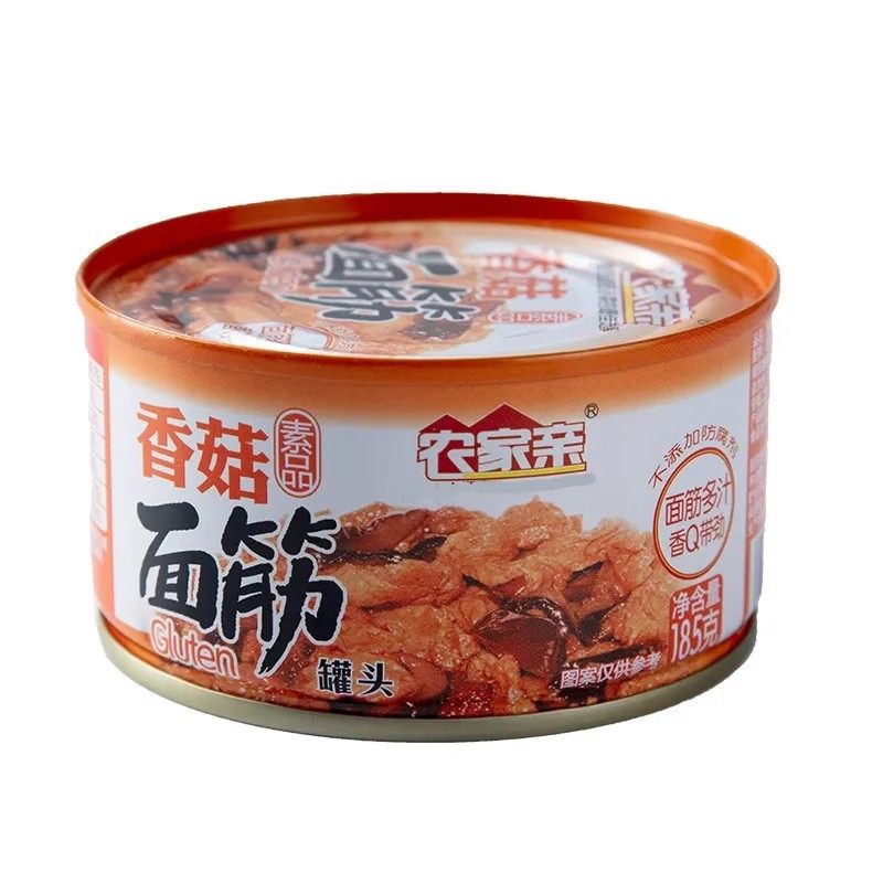【农家亲香菇面筋罐头】原味花生罐头即食品拌饭下酒菜素食豆筋,淘宝优惠券,粉丝福利购,淘宝优惠卷