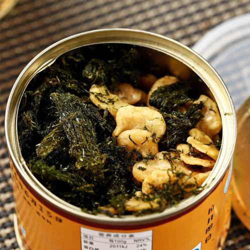 【一箱24罐】宁波特产建峰牌海苔豆瓣兰花豆罐头香酥苔条蚕豆炒货 - 图0