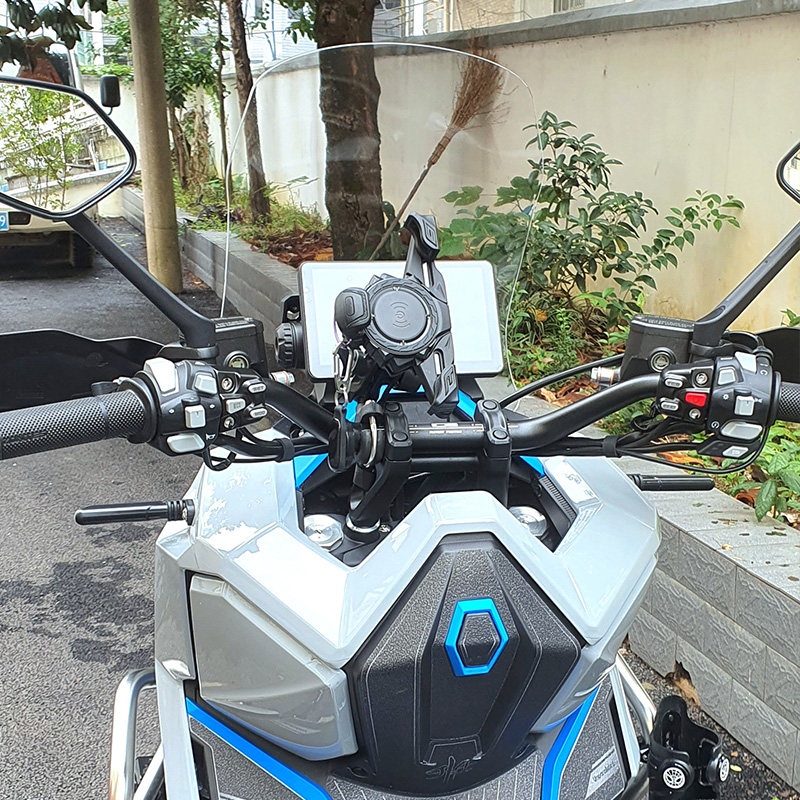 骑仕牛适用于升仕368G前挡风玻璃专用改装加高透明风挡挡雨板配件 - 图0