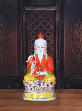 陶瓷太上老君元始灵宝道德天尊三清神像店铺家用陶瓷工艺品摆件