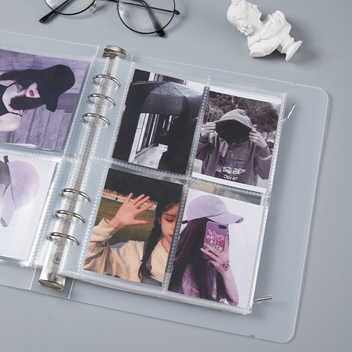 3寸5寸7寸活页相册私人定制logo拍立得明信片卡册照片收纳册透明A5收集册大容量收藏册少女心写真纪念册 - 图1