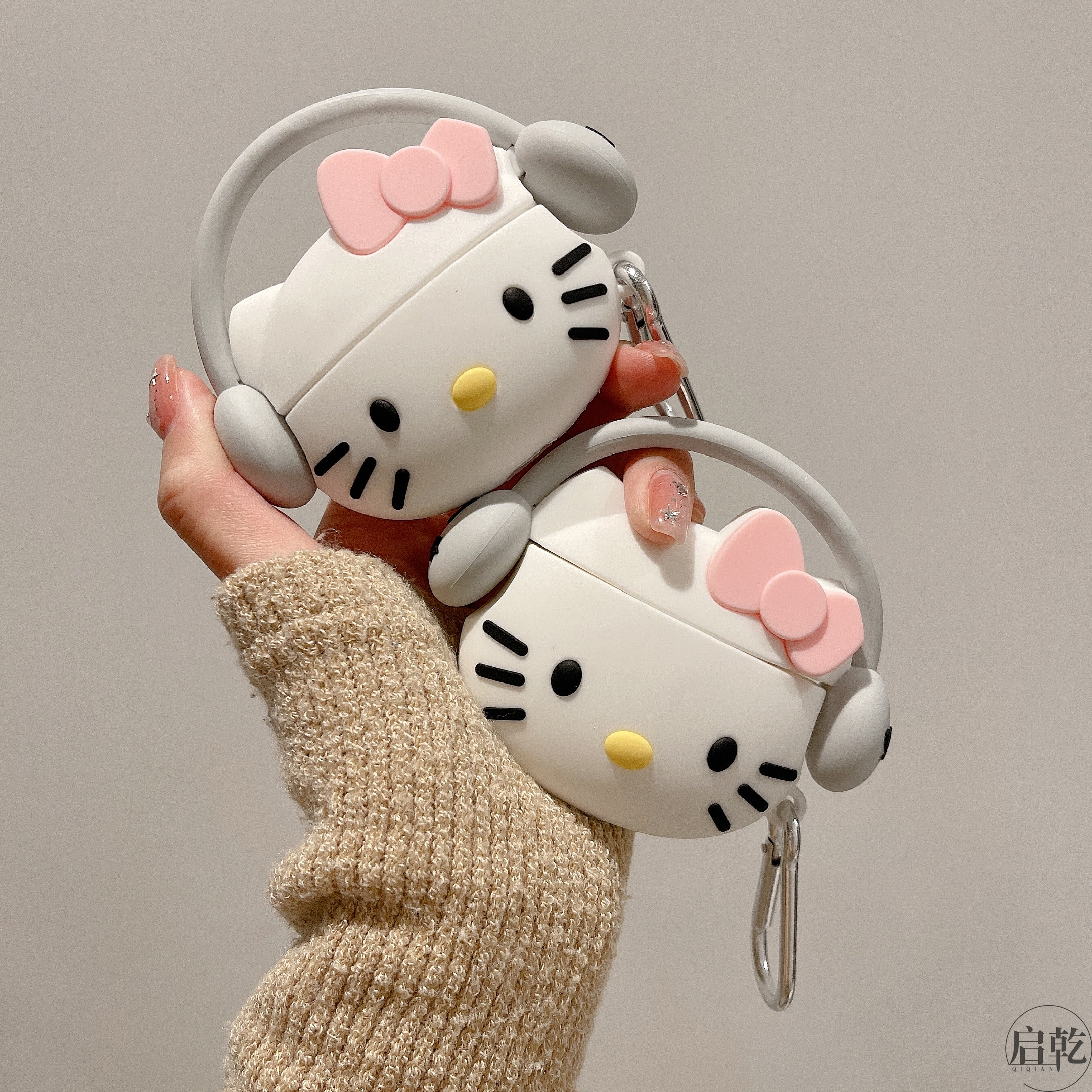 启乾 可爱卡通凯蒂猫Airpods3耳机保护壳套2pro二三代新款适用苹果无线蓝牙硅胶软壳少女心哈喽HelloKitty