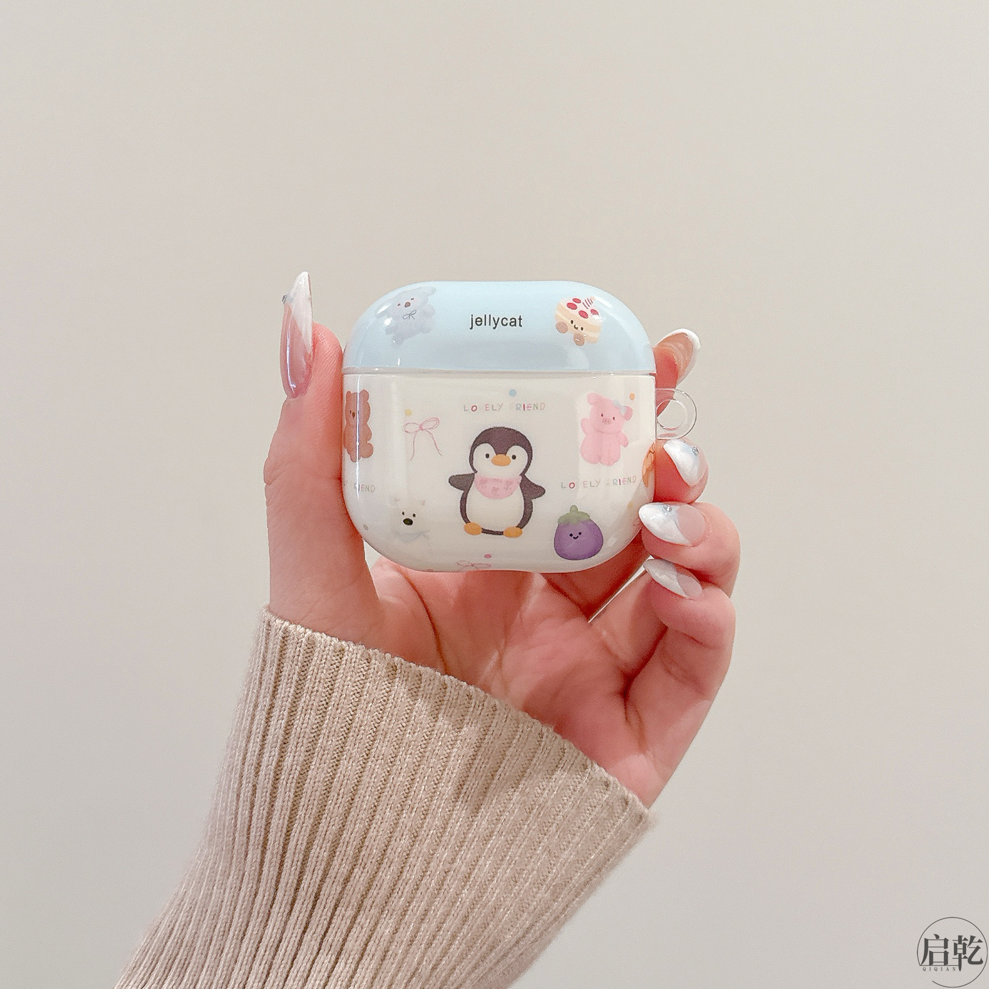 启乾 jellycat小动物茄子挂件Airpods4/3耳机保护壳套2pro二三代新款适用苹果无线蓝牙硅胶软壳少女可爱卡通-图1