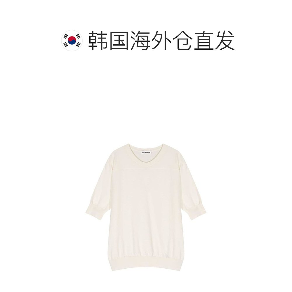 韩国直邮JIL SANDER24SS长袖T恤女J02GC0117 J15383 281WHITE - 图1