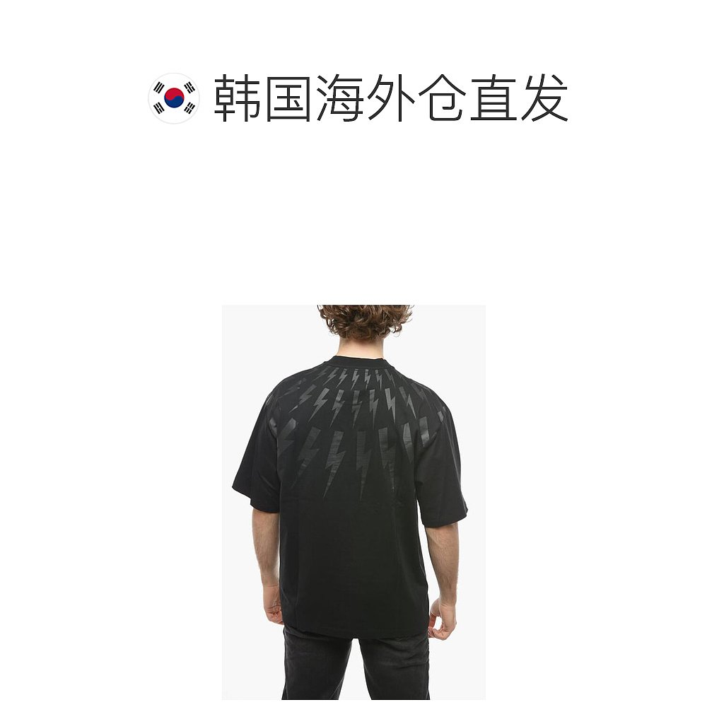 韩国直邮NEIL BARRETT短袖T恤男BJT047S S531S 0101Black - 图1