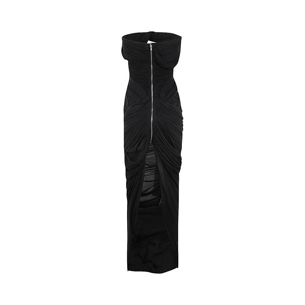 韩国直邮RICK OWENS24SS长连衣裙女RO01D2588 BH 09 BLACK - 图0