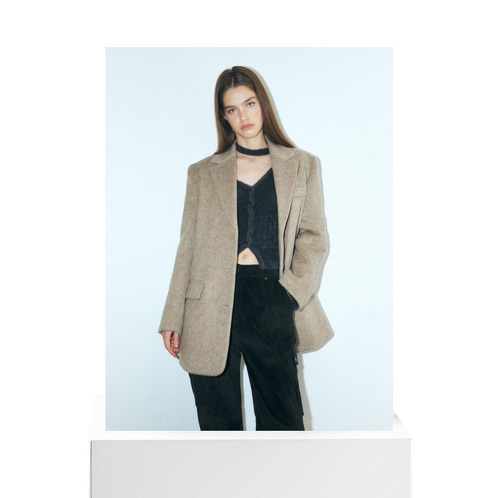 韩国直邮ETMON 女士运动茄克/外套WC120TWWB4 Alpaca Wool Winter - 图3