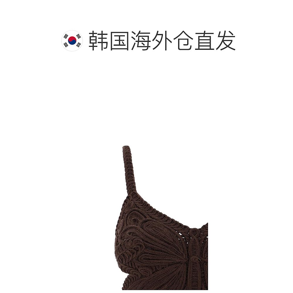 韩国直邮BLUMARINE24SS长袖T恤女P422M454A N0541CHOCOLATE BROWN-图1