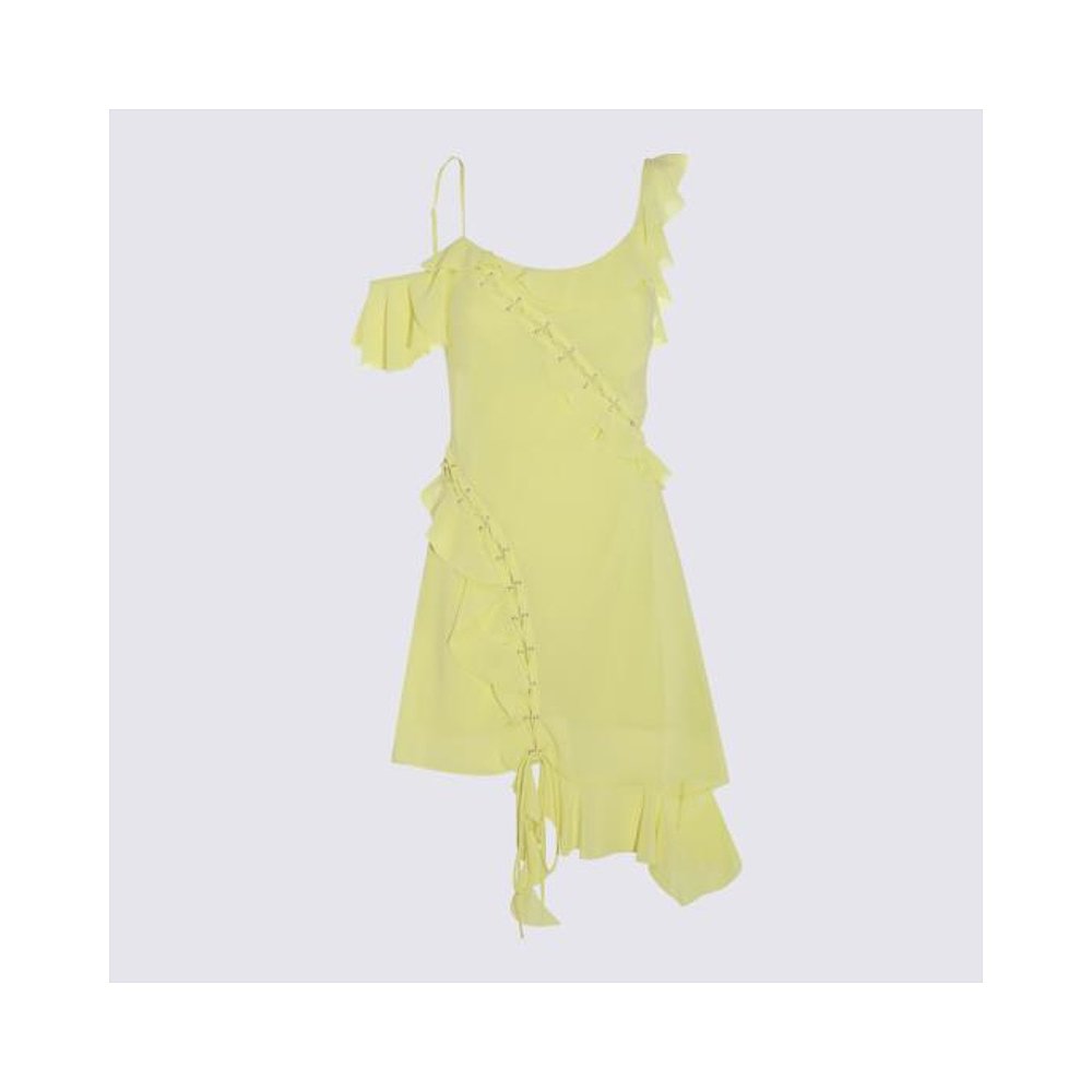 韩国直邮ACNE STUDIOS24SS中长连衣裙女A20643ACID YELLOW - 图0