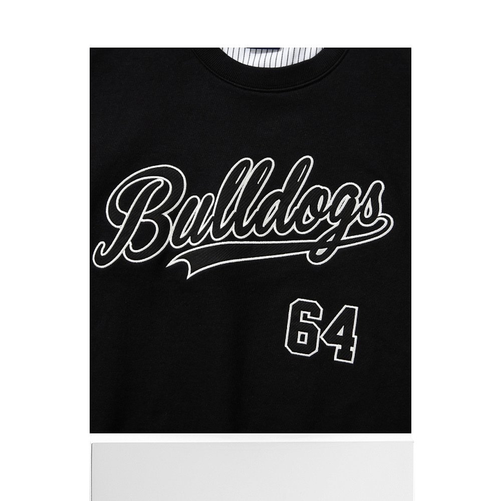 韩国直邮YALE 64 BULLDOGS BASEBALL CREWNECK BLACK男针织YD09CR-图3