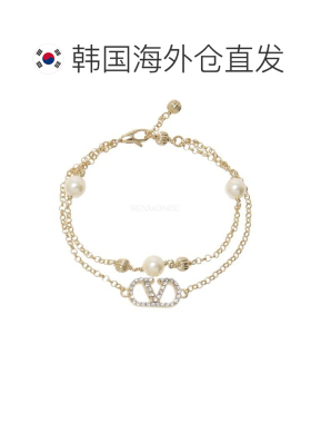 韩国直邮VALENTINO华伦天奴女士V LOGO金属手链礼物8W2J0BI4 QVS