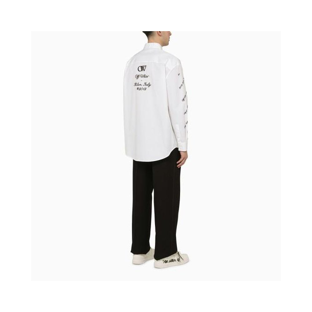 韩国直邮OFF WHITE24SS长袖衬衫男OMGE004S24FAB002White - 图0