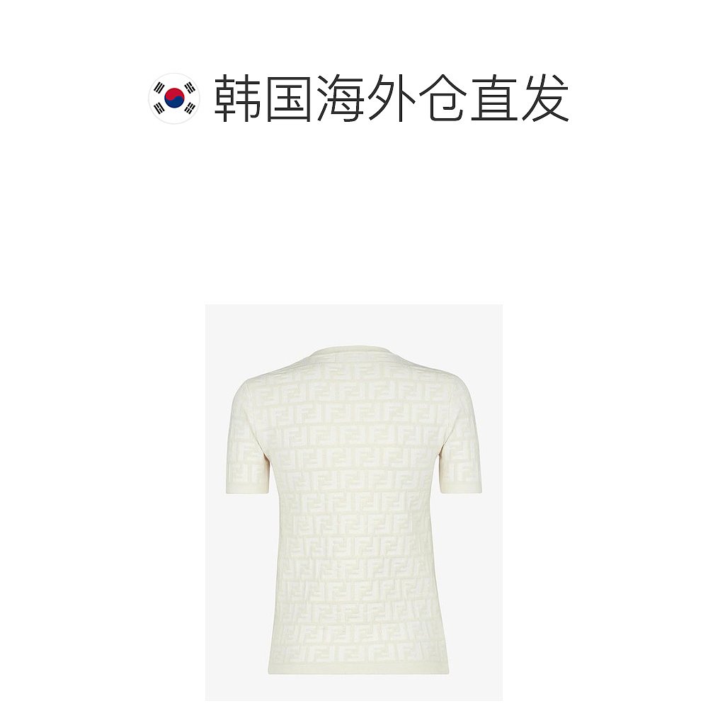 韩国直邮FENDI24SS短袖T恤女FZX999AQ41 F1M2AWhite - 图1