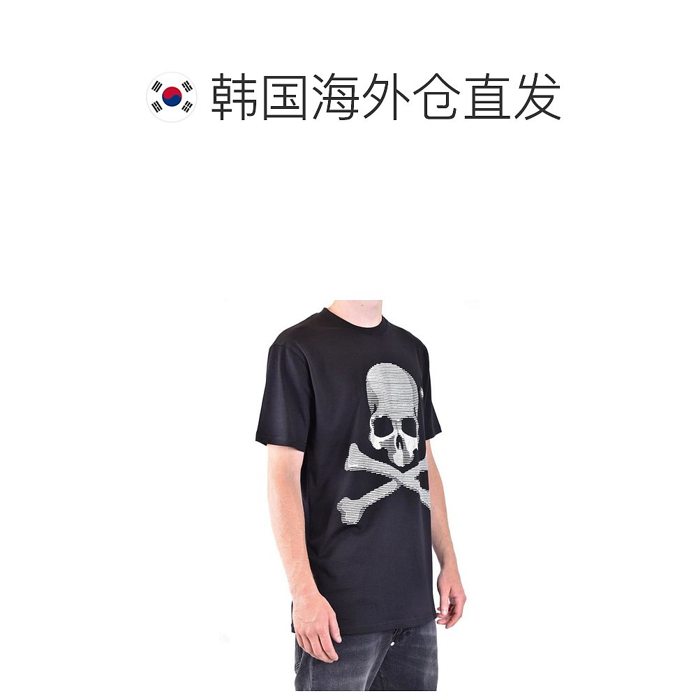 韩国直邮PHILIPP PLEIN23FW长袖T恤男FACC MTK6188 PJY002N02BLAC - 图1