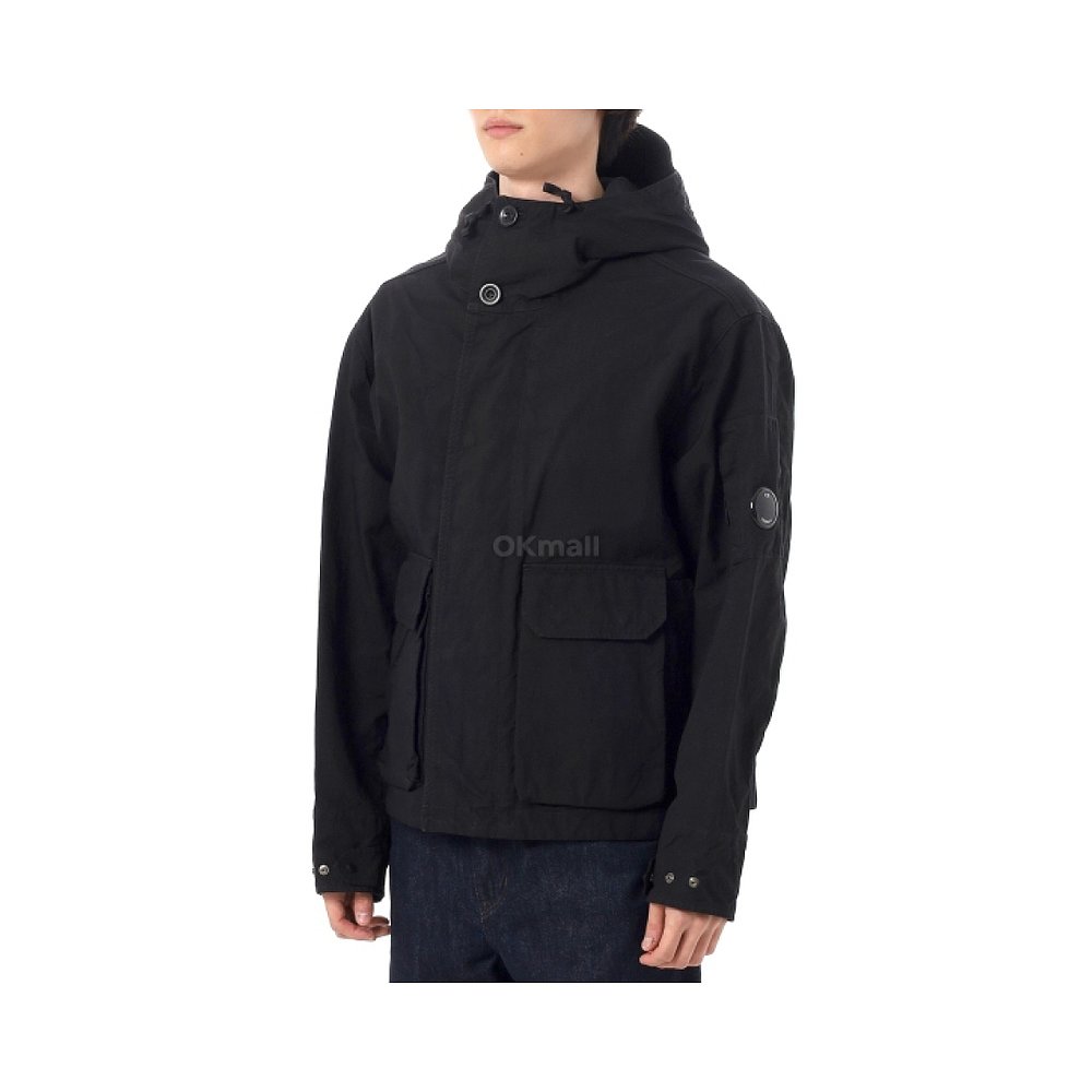 韩国直邮CP COMPANY 斜纹连帽短外套(19CMOW069A 110305G 999) - 图0