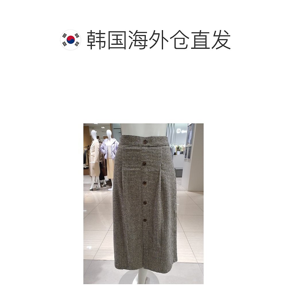韩国直邮IZZAT半身裙简约休闲时尚舒适百搭格纹设计IKBN0SK86 - 图1