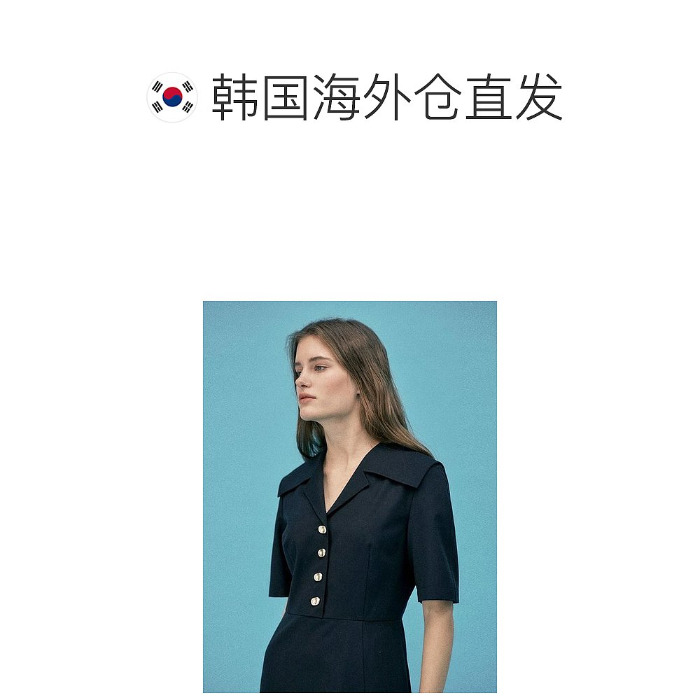 韩国直邮LOEUVRE正品 连衣裙302255633Wide Collar Dress SW3SO12 - 图1