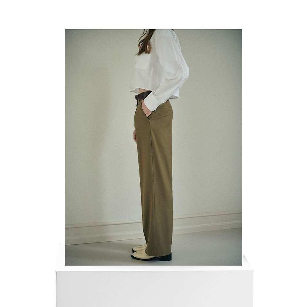 韩国直邮LOEUVRE正品 女装休闲裤301854347One-tuck Classic Pant - 图3