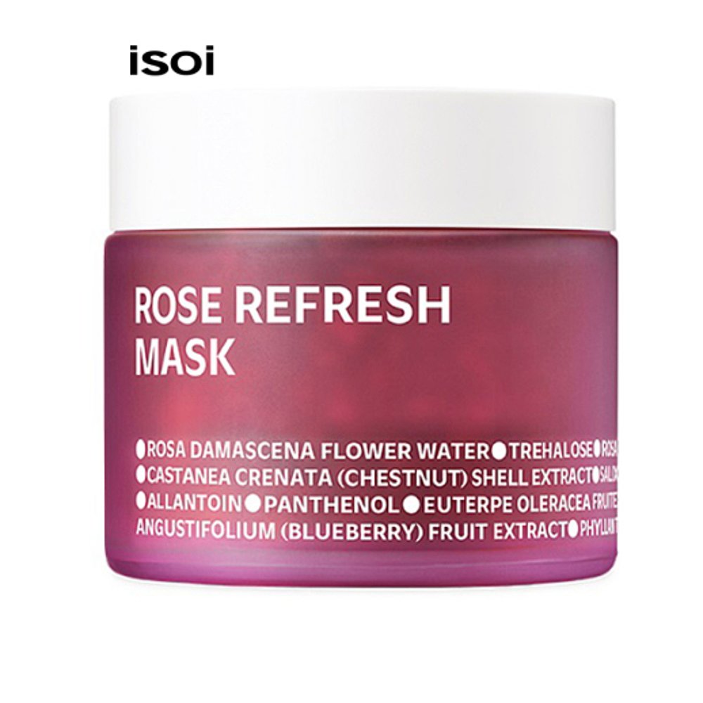 韩国直邮Isoi伊所爱玫瑰花瓣面膜女款呵护肌肤保湿补水清爽80g - 图1