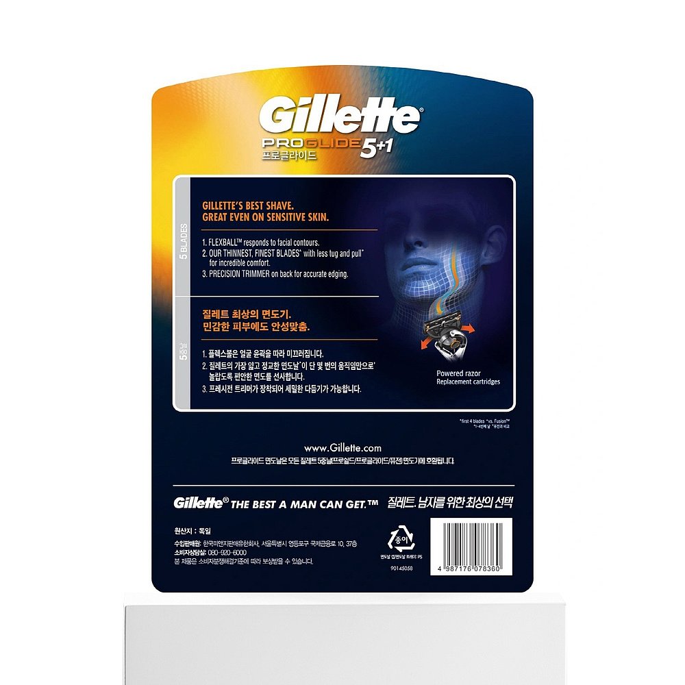 韩国直邮GILLETTE吉列德国进口Proglide5+1紧密保护替换刀片14个-图3