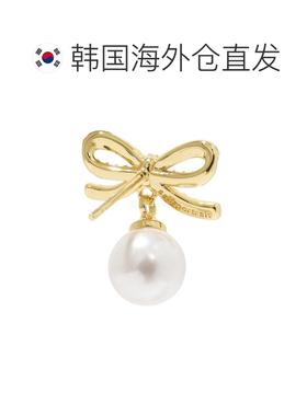 韩国直邮Self-Portrait 蝴蝶结珍珠耳环（PF26600E 金色） 珠宝