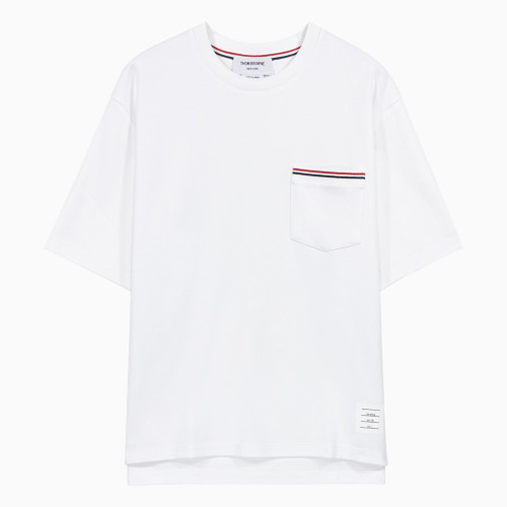 韩国直邮( 22FW TOM BROWN三线 TAP口袋白色短袖 T恤 MJS183A-图2