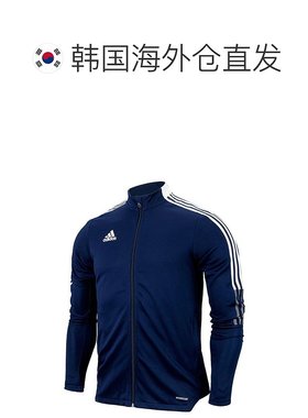 韩国直邮Adidas阿迪达斯男士女士夹克海军蓝色徽标logo条纹GH4474