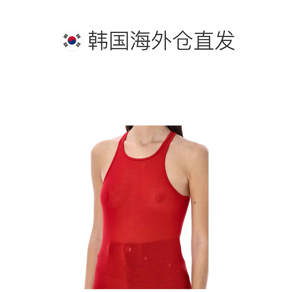 韩国直邮RICK OWENS24SS短袖T恤女24PRP01D2101RC 03CARDINAL - 图1