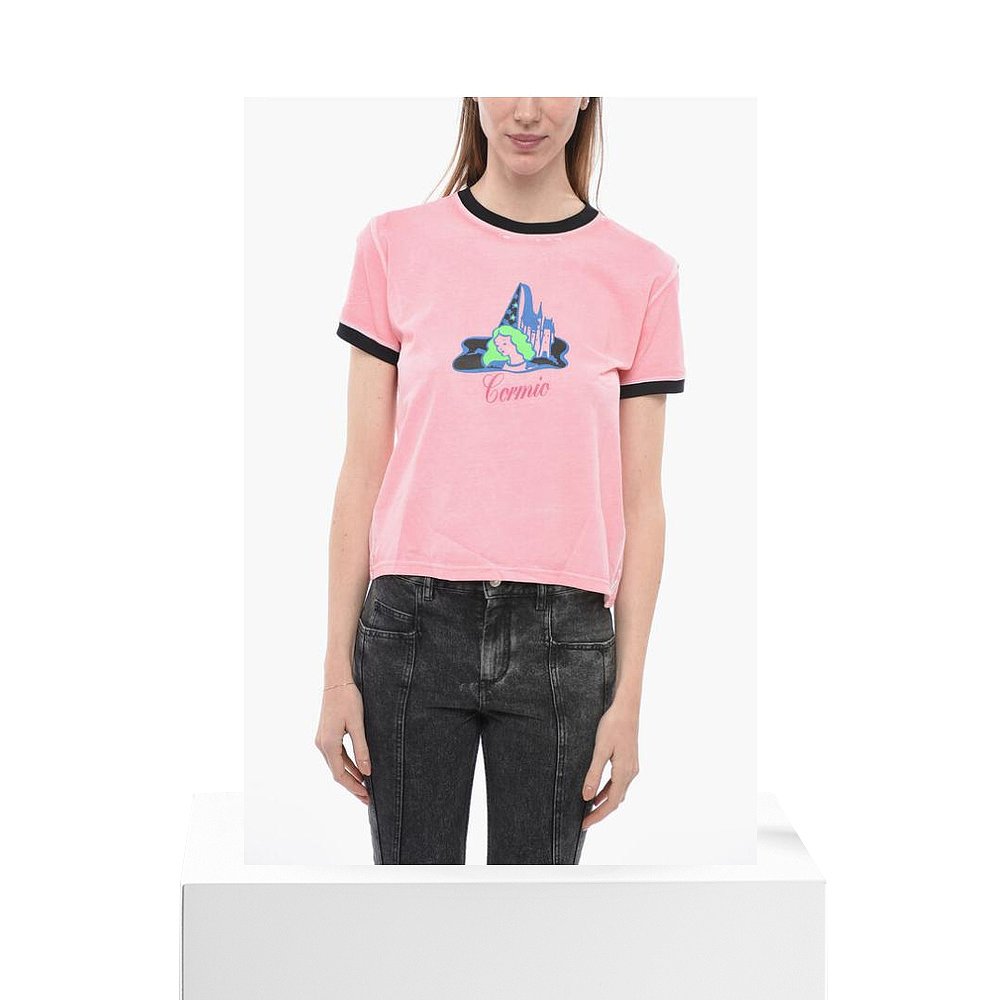 韩国直邮CORMIO短袖T恤女FAIRY GODMOTHER T SHIRT ALL OVER PINK - 图3